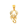 Dije Escorpión Oro 14k con Diamantes Naturales