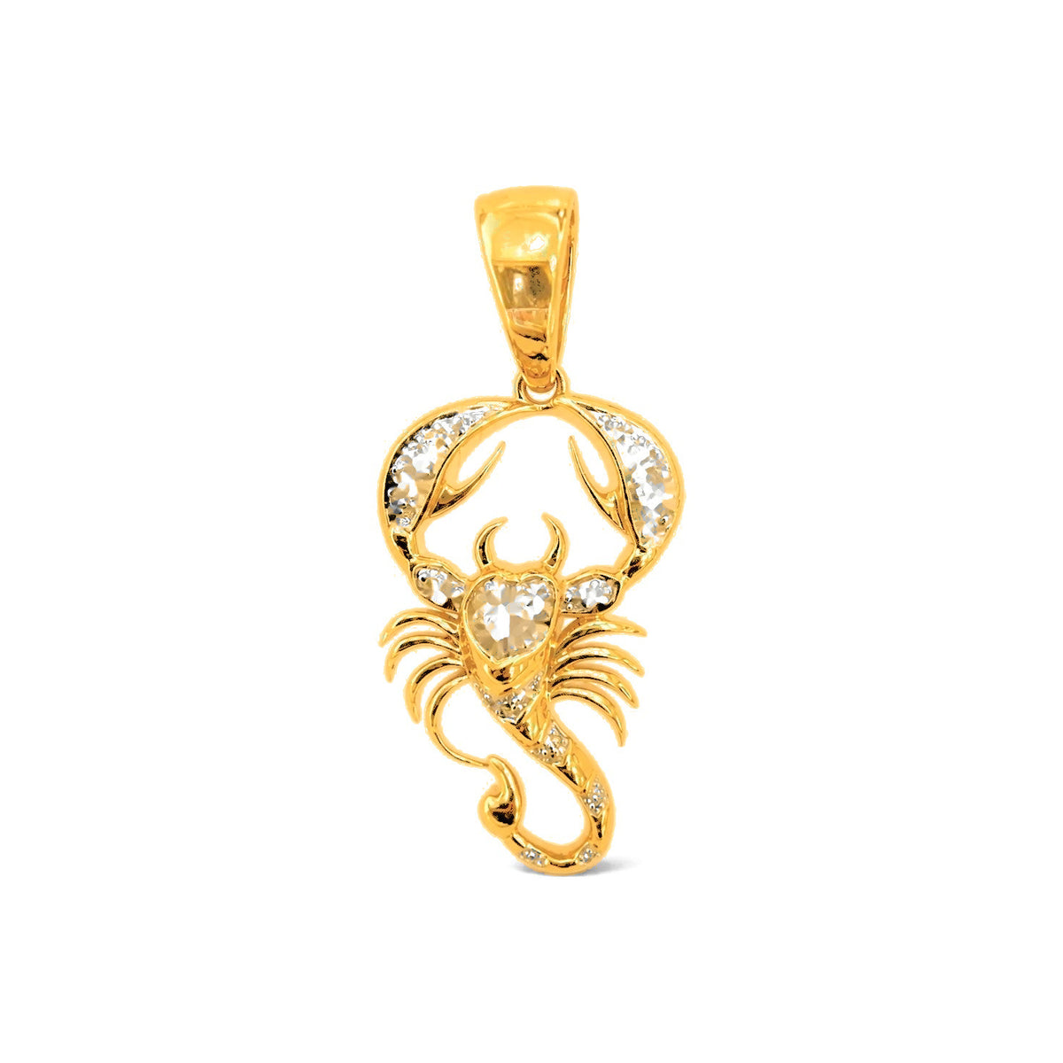 Dije Escorpión Oro 14k con Diamantes Naturales