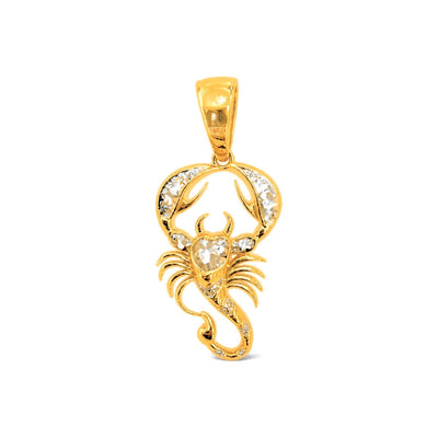 Dije Escorpión Oro 14k con Diamantes Naturales