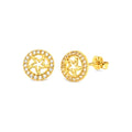 Aretes de Dama Oro 10k Estrella Calada con Halo