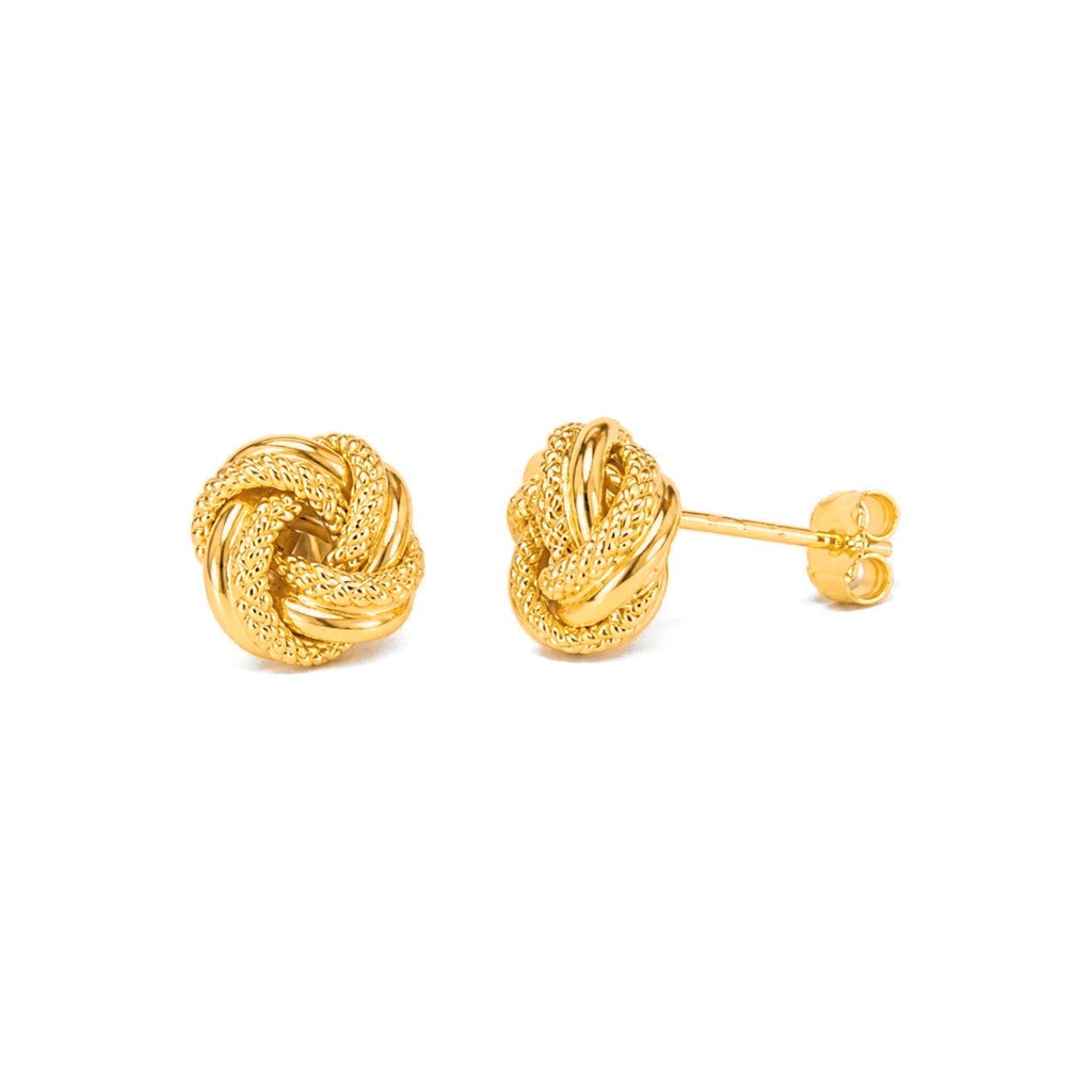 Aretes de Dama Oro 10k Nudo Entrelazado