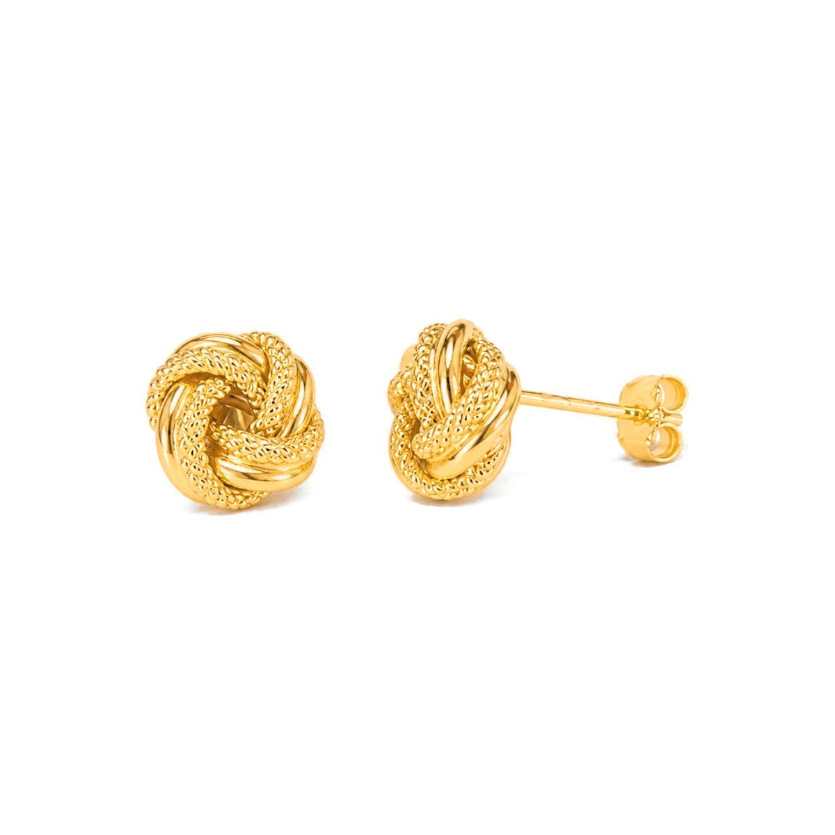Aretes de Dama Oro 10k Nudo Entrelazado