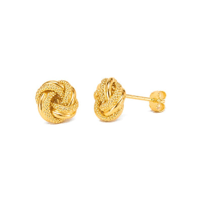 Aretes de Dama Oro 10k Nudo Entrelazado