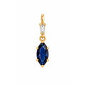 Dije Zafiro Marquesa con Baguette Oro 14k