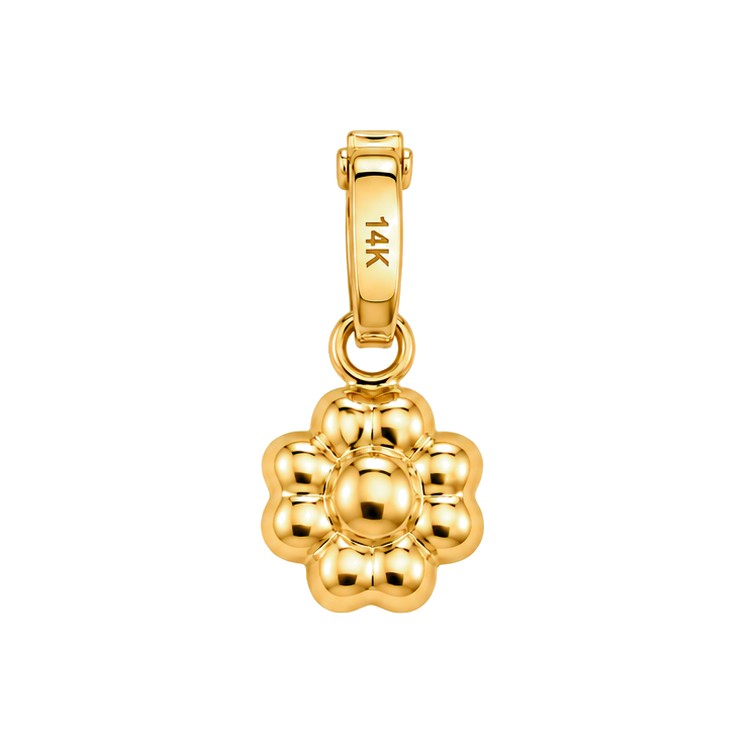 Dije Flor Oro 14k Abombada 5 Pétalos