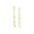 60mm Aretes de Dama Oro 14k Redondos con Diamantes Naturales