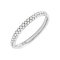 2mm Anillo de Dama Oro Blanco 18k Banda Redondos