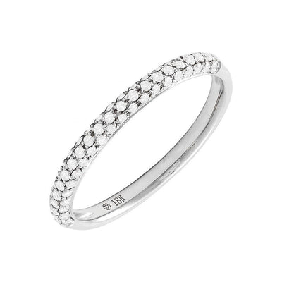 2mm Anillo de Dama Oro Blanco 18k Banda Redondos