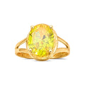 Anillo de Dama Oro 10k Solitario Ovalado Amarillo