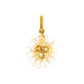 Dije Oro 14k Gota Pavé con Pearl Shell y Diamantes Naturales