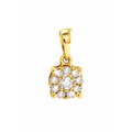 5mm Dije Cluster Redondo Oro 14k con Diamantes Naturales
