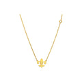 7.7x7.7mm Collar Oro 14k con Diamantes Naturales
