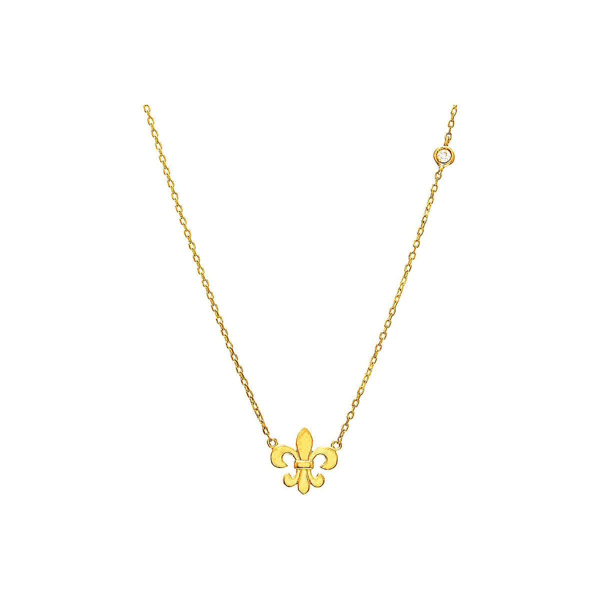 7.7x7.7mm Collar Oro 14k con Diamantes Naturales