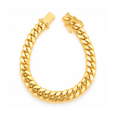 8mm Manilla Cubana Oro 10k