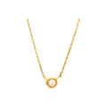 4.4mm Collar Oro 14k Redondos con Diamantes Naturales