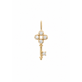 Dije Llave Oro 14k con Circonios