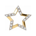 10mm Dije Oro 14k Estrella Pavé con Diamantes Naturales