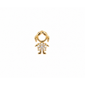 Dije Niña Oro 14k con Diamantes Naturales