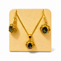 Set Oro 14k Topacio Místico Natural