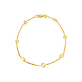 Brazalete de Dama Oro 14k Redondos con Diamantes Naturales