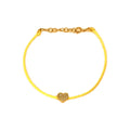 8x6mm Brazalete de Dama Oro 14k Corazón Pavé con Diamantes Naturales