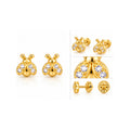 Aretes para Bebé Oro 14k Abejita con Circonias