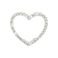 Dije Oro Blanco 14k Corazón con Diamantes Naturales