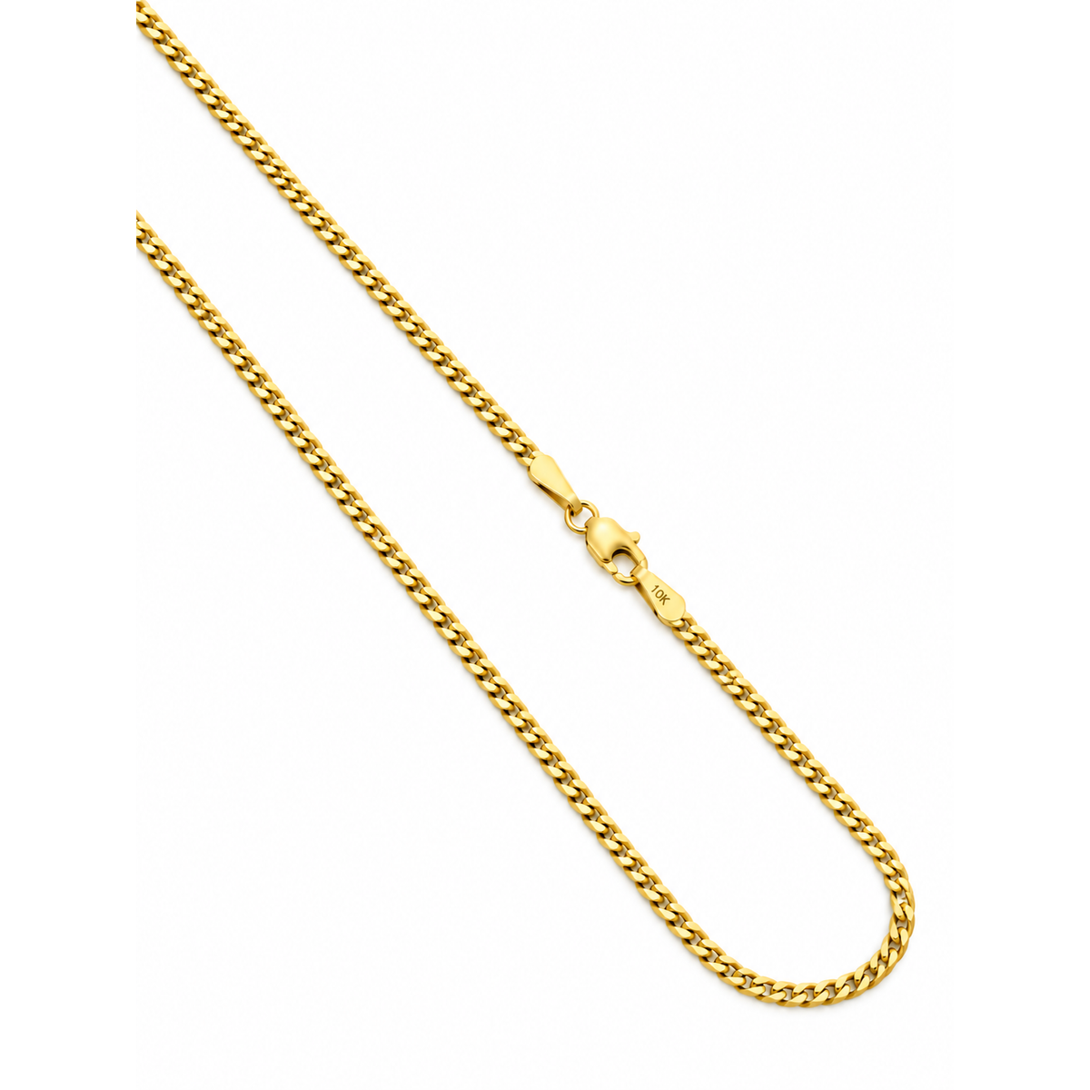 2mm Cadena Cubana Oro 10k 20 Pulgadas