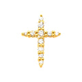 12.19mm Dije Oro 14k Cruz con Diamantes Naturales