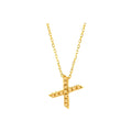 7mm Collar Oro 14k Inicial Pavé con Diamantes Naturales