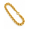 Brazalete de Dama Oro 10k Eslabones Trenzados II