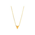 8mm Collar Oro 14k Inicial con Diamantes Naturales