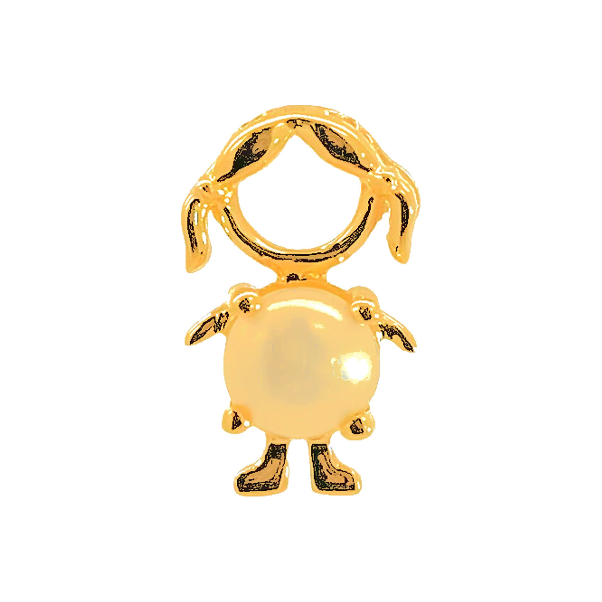 6x11mm Dije Oro 14k Niña Gota con Piedra de Nacimiento de Junio