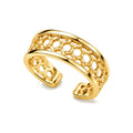 Anillo para el Dedo del Pie Oro 10k Abierto con Calado de Panal