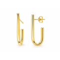 Aretes de Dama Oro 10k Argolla Alargada