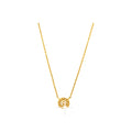 5.6mm Collar Oro 14k con Halo Redondos con Diamantes Naturales