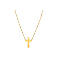 7.9x12.6mm Collar Oro 14k Cruz con Diamantes Naturales