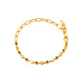 Brazalete de Dama Oro 14k Redondos con Rubí y Diamantes Naturales