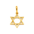 Dije Estrella de David Oro 14k Texturizada