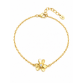 Brazalete de Dama Oro 10k con Flor y Circonio