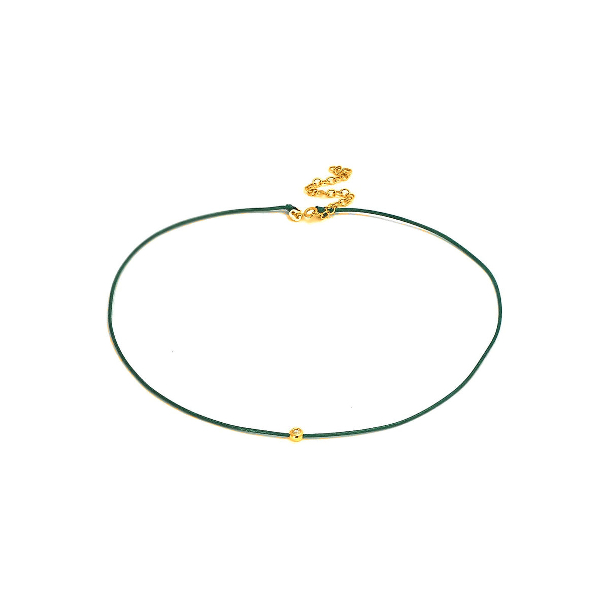 4mm Collar Oro 14k Redondos con Diamantes Naturales