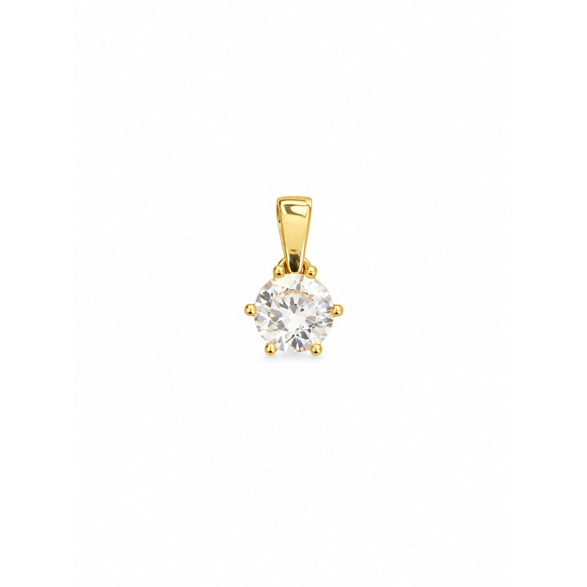 Dije Solitario Oro 14k con Circonio