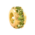 5.3x9.1mm Dije Oro 14k Redondos con Peridoto