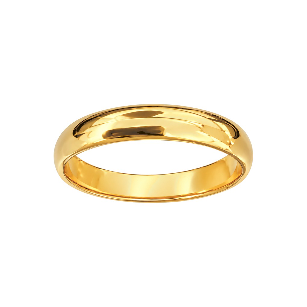 Anillo de Hombre Oro 14k Banda Clásica Abombada
