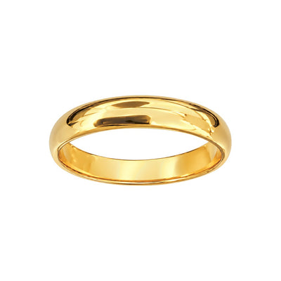 Anillo de Hombre Oro 14k Banda Clásica Abombada