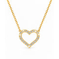 Cadena de Mujer Oro 10k con Dije Corazon de Diamantes Naturales