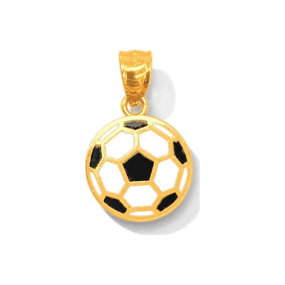 Dije Balón de Fútbol Oro 14k Esmaltado
