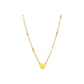 6x6.5mm Collar Oro 14k Corazón con Diamantes Naturales