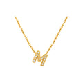 Dije Letra M Oro 14k con Diamantes Naturales II