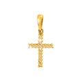 Dije Oro 14k Cruz Pavé con Diamantes Naturales